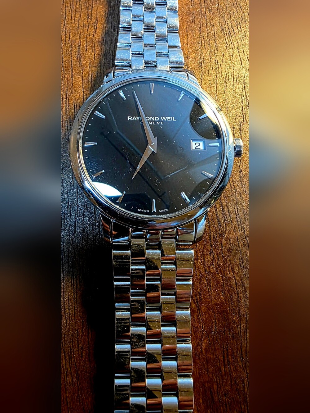 Raymond Weil Tocatta Nen's Classic Stainless Steel Watch - Black Dial - Picture 3 of 9